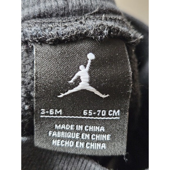 Nike Jordan Baby Fleece Sweatpants 3-6M Black Joggers Jumpman Logo Unisex - Picture 4 of 7